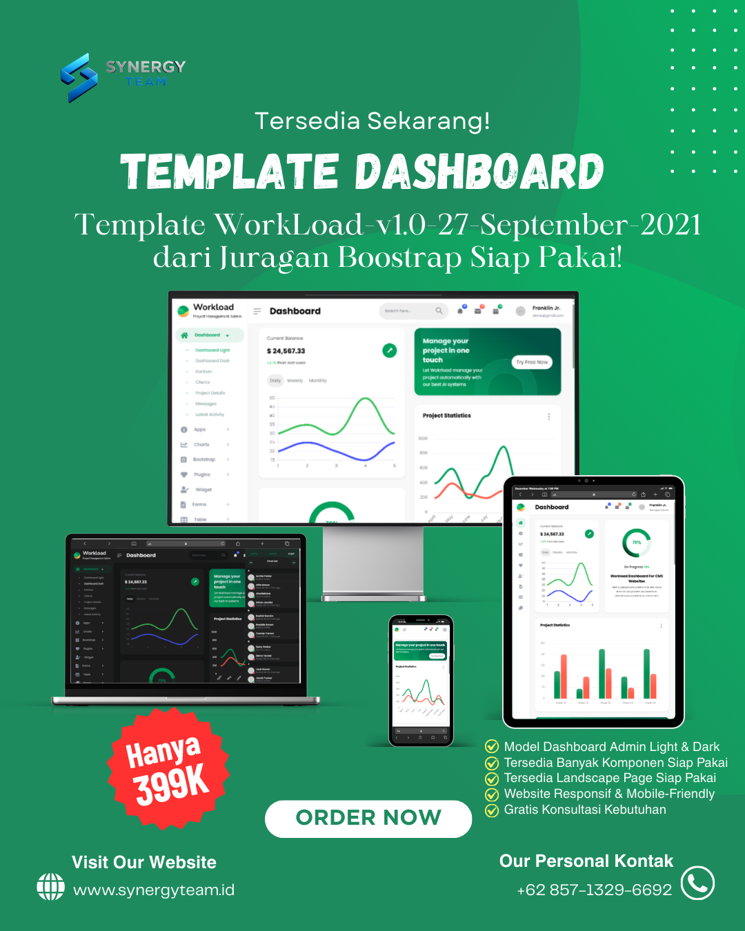 Template Workload Juragan Bootstrap